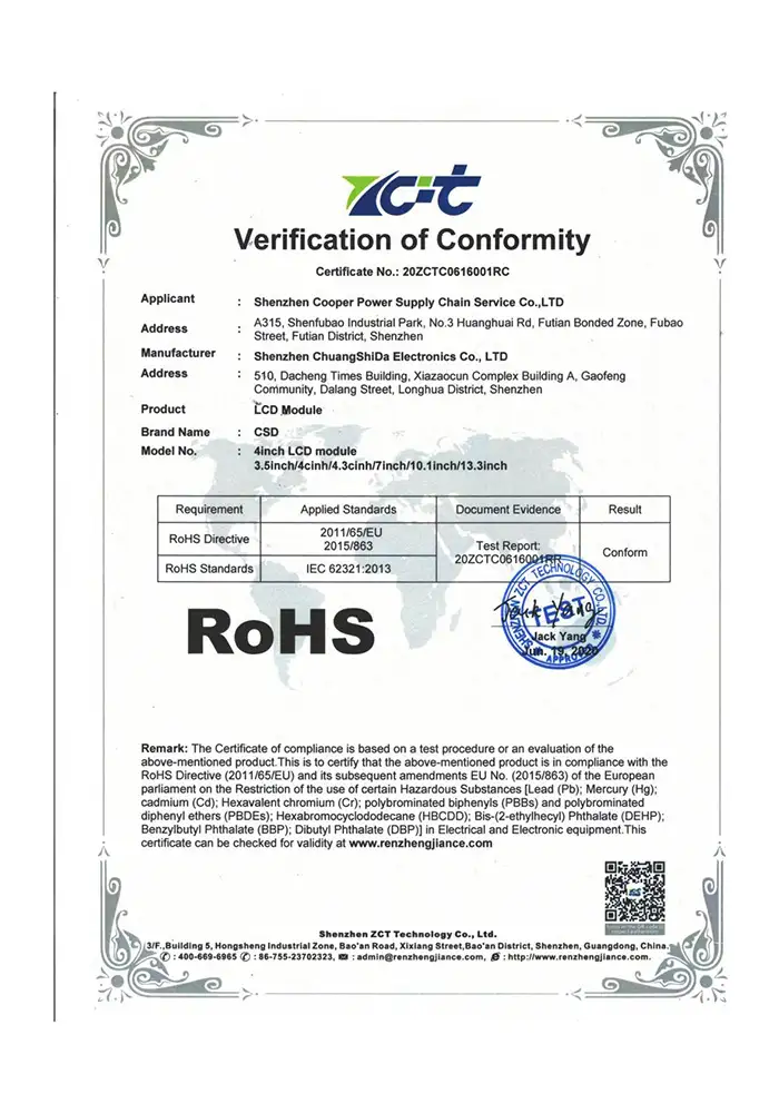 ROHS Certification 03
