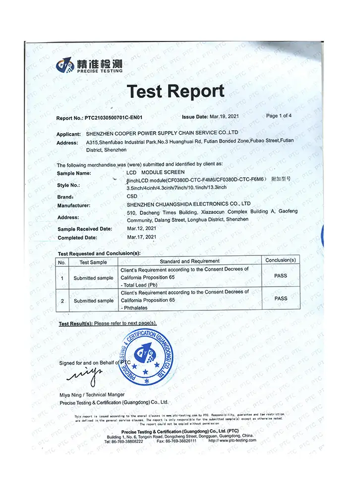TEST REPORT_01